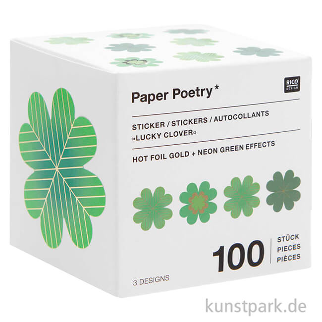 Artikelbild 2 des Artikels “Sticker - Glücksklee, Gold-Grün, 100 Aufkleber “