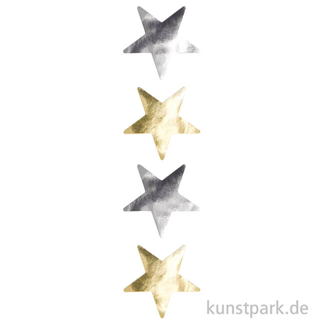 Artikelbild 2 des Artikels “Sticker - Sterne, Gold-Silber, Hot Foil, 120 Aufkleber “