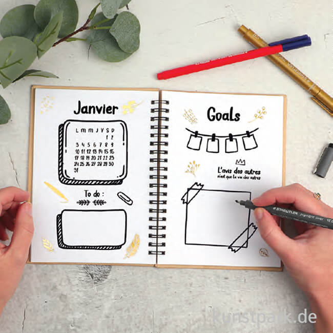 Artikelbild 2 des Artikels “Sticker Transparent mit Gold Folie, Blätter “