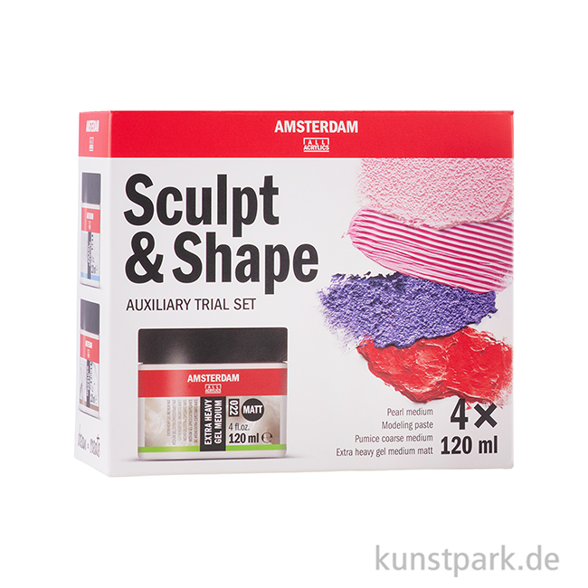 Artikelbild 2 des Artikels “Talens AMSTERDAM Malmittel Set, Sculpt + Shape, Modellieren, 4x 120 ml “