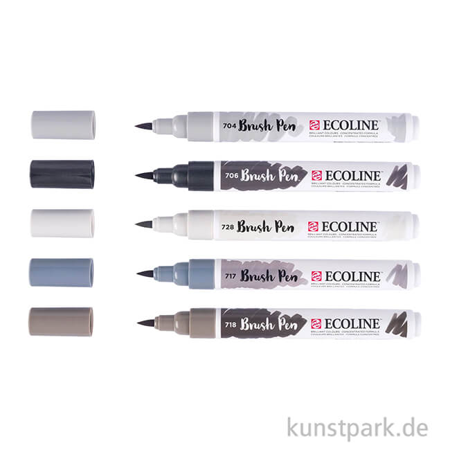 Artikelbild 2 des Artikels “Talens ECOLINE Brush Pen 5er Set - Grautöne “