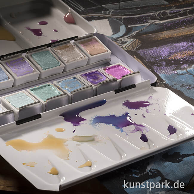 Artikelbild 2 des Artikels “Talens REMBRANDT Aquarell Set - Irisierende Farben, 12 halbe Näpfe “