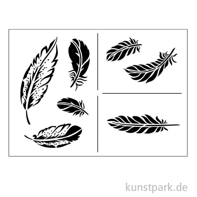 Artikelbild 2 des Artikels “Viva Decor Universal-Schablone A4 - Federn “