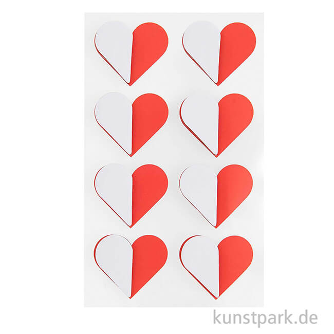 Artikelbild 2 des Artikels “Wabenpapier Sticker - Herzen, Rot “