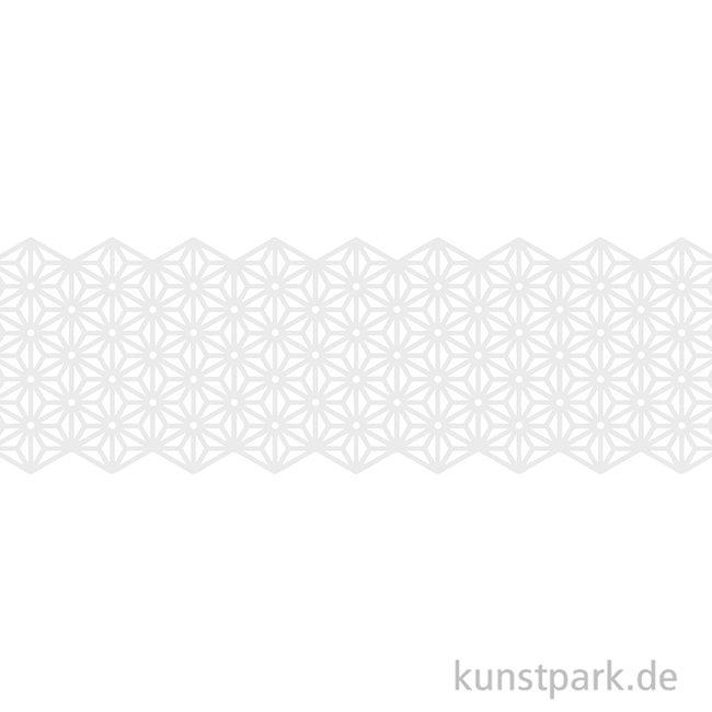 Artikelbild 2 des Artikels “Washi-Dekor-Tape, Blüten Muster Weiß, 50 mm, 5 m Rolle “