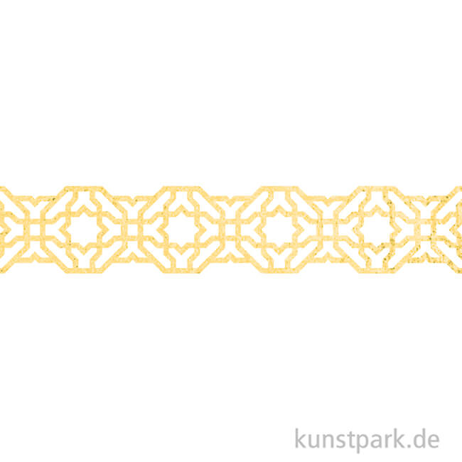 Artikelbild 2 des Artikels “Washi-Dekor-Tape, Hotfoil Ornament Gold, 15 mm, 5 m Rolle “