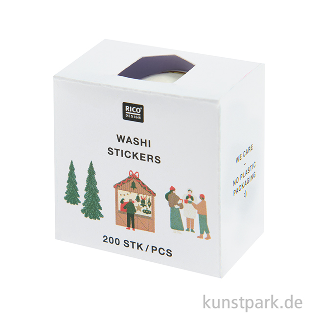 Artikelbild 2 des Artikels “Washi Sticker - Weihnachtsmarkt, 200 Aufkleber “