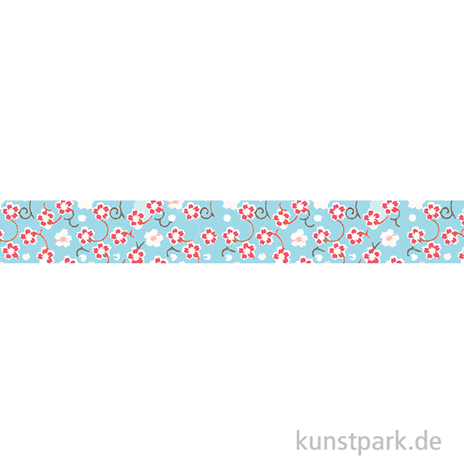 Artikelbild 2 des Artikels “Washi-Tape Blütenranke Blau, 15 mm, 10 m Rolle “