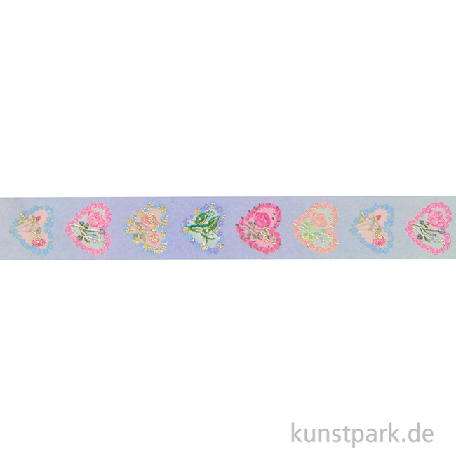 Artikelbild 2 des Artikels “Washi Tape Herzen Floral, 20 mm, 10 m Rolle “