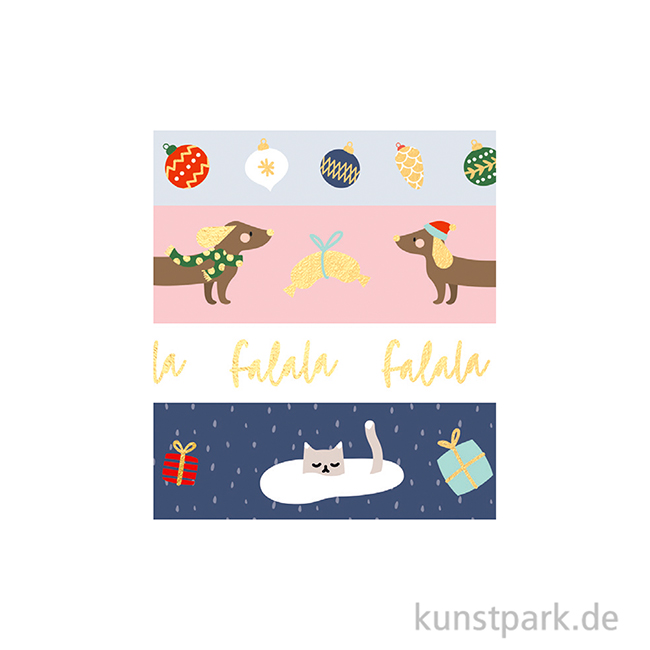 Artikelbild 2 des Artikels “Washi-Tape Hotfoil - FALALA WINTER, 4er Set, je 5 m “
