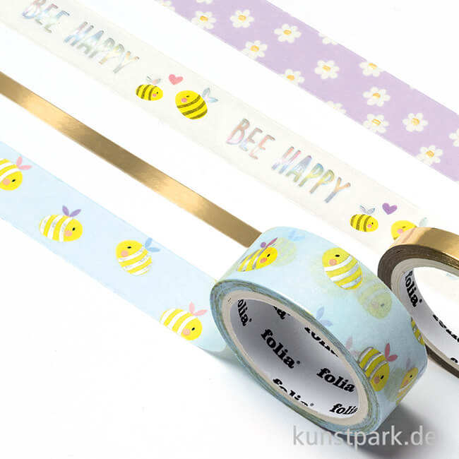 Artikelbild 2 des Artikels “Washi-Tape Hotfoil - Gold Bees, 4er Set, je 10m “