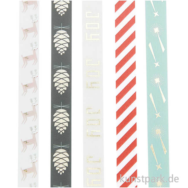 Artikelbild 2 des Artikels “Washi Tape Set - I love Christmas, Joy, 5 Stück, je 10 m “