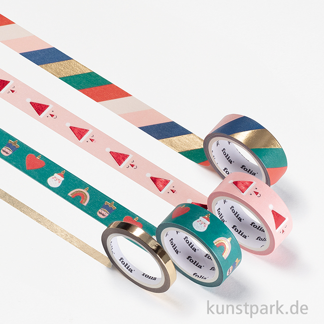 Artikelbild 2 des Artikels “Washi-Tape Set - MERRY JINGLING, Hotfoil, 4 Rollen, je 5 m “