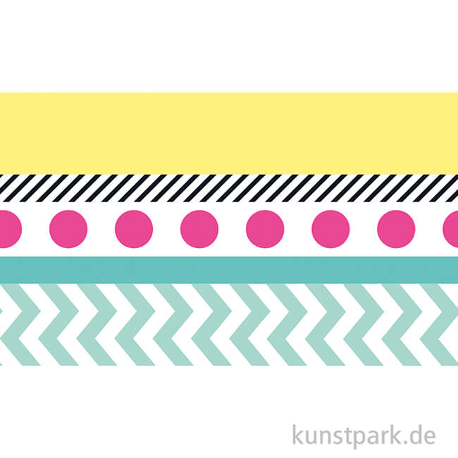 Artikelbild 2 des Artikels “Washi-Tape Set - NEON Pink Bunt, 5 Rollen, je 10 m “