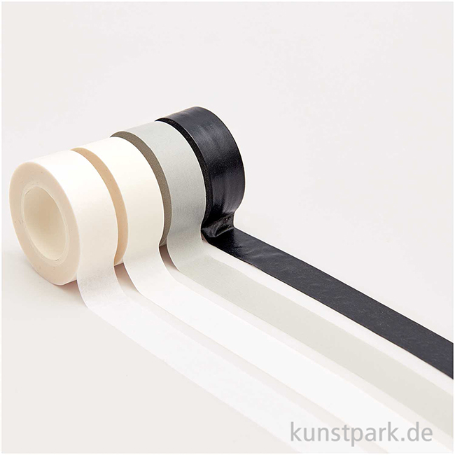 Artikelbild 2 des Artikels “Washi Tape Set - Schwarz & Weiß, 4 Stück, je 10m “