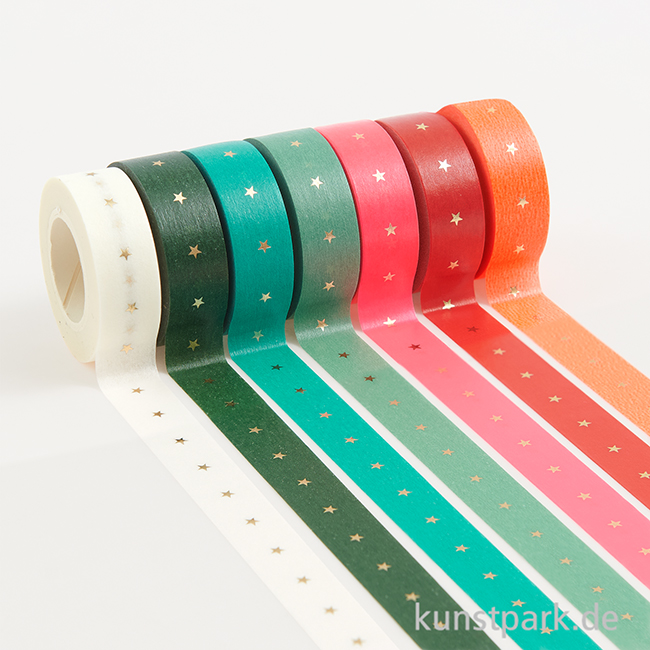 Artikelbild 2 des Artikels “Washi Tape Set - Sterne, 15 mm, 7 Stück, je 10 m “