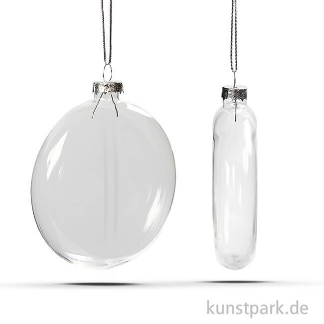 Artikelbild 2 des Artikels “Weihnachtskugel flach, Durchmesser 8 cm, 6 Stück “