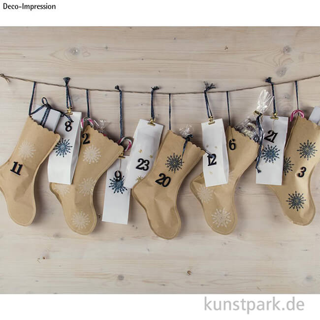 Artikelbild 2 des Artikels “Weihnachtsstrümpfe, Kraftpapier, 100g, 27,5 x 18 cm, 6 Stück “