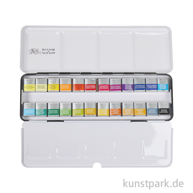 Artikelbild 2 des Artikels “Winsor & Newton Aquarellkasten mit 24 halben Näpfen “