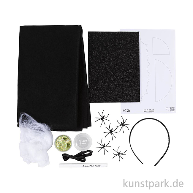 Artikelbild 3 des Artikels “Bastelset - Halloween Kostüm, Haarreif + Umhang, Fledermaus, Schwarz “