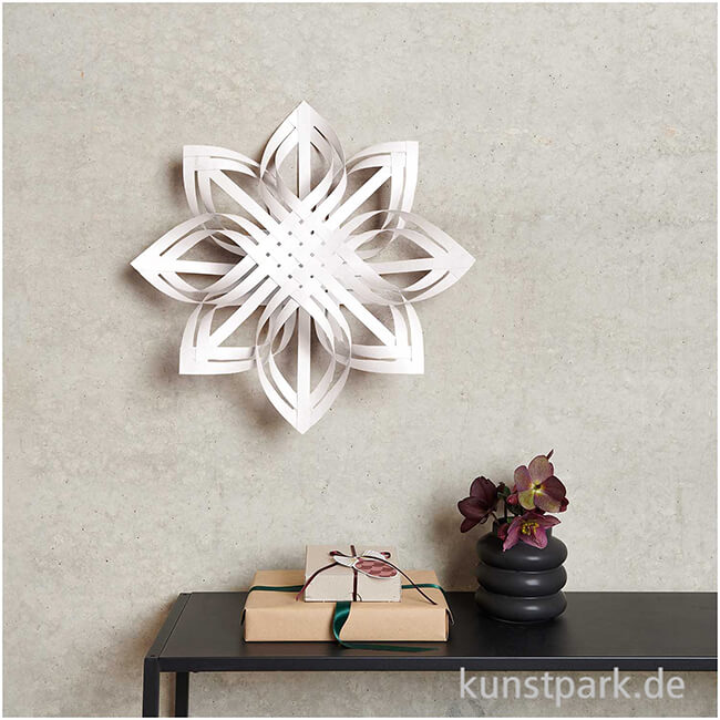 Artikelbild 3 des Artikels “Bastelset Webstern mit 20 Papierstreifen, Weiß, 40 cm “