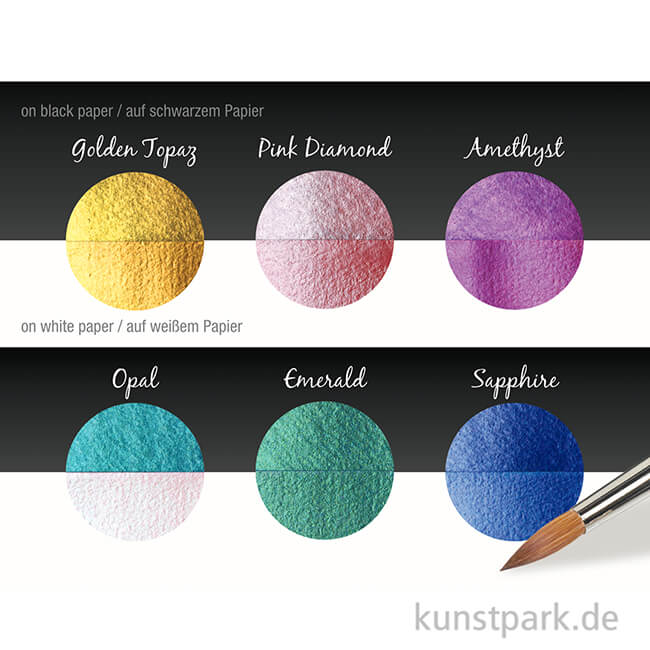 Artikelbild 3 des Artikels “COLIRO Pearl Colors - 6 Perlglanzfarben im Metallkasten, Bling “