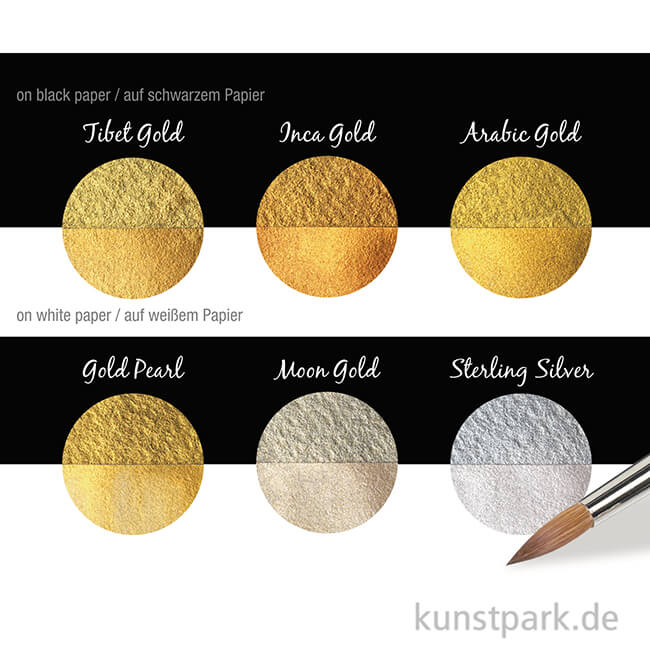 Artikelbild 3 des Artikels “COLIRO Pearl Colors - 6 Perlglanzfarben im Metallkasten, Gold + Silber “