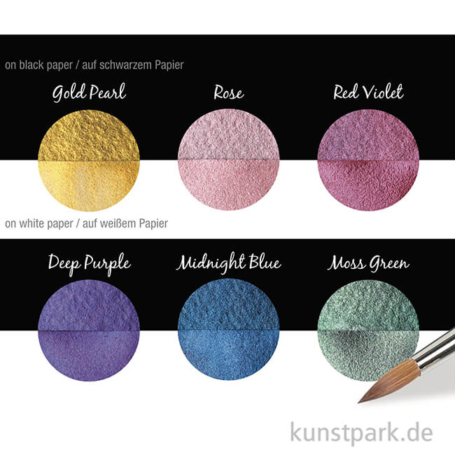 Artikelbild 3 des Artikels “COLIRO Pearl Colors - 6 Perlglanzfarben im Metallkasten, Rainbow “