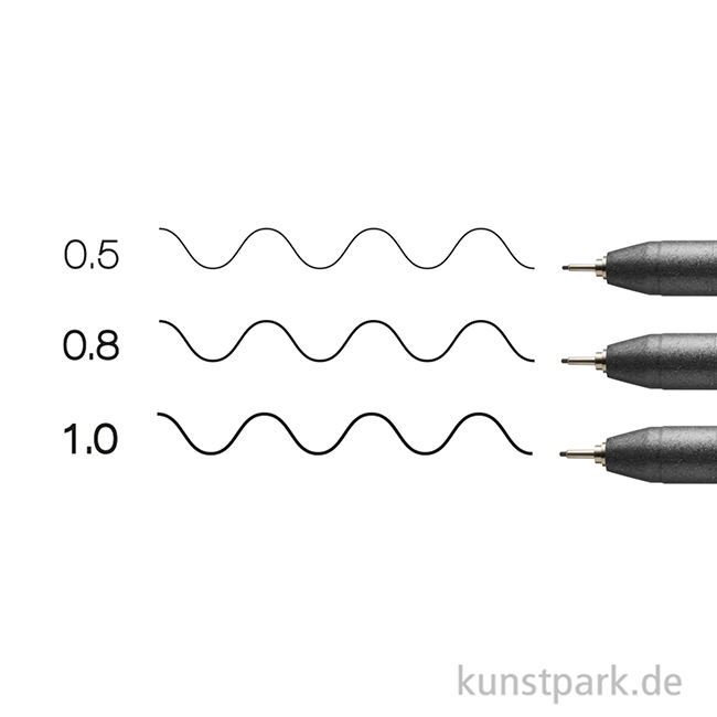Artikelbild 3 des Artikels “COPIC Multiliner Set - Schwarz, 3 Strichstärken, 0,5-1 mm “