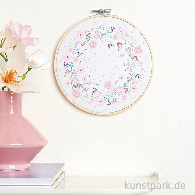 Artikelbild 3 des Artikels “Diamond Painting Set, Blumenkranz, Durchmesser 20 cm, 14-teilig “