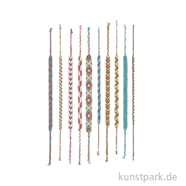Artikelbild 3 des Artikels “DIY Freundschaftsarmbänder Set, Earthy Colours, 10 x 8 m Garn “