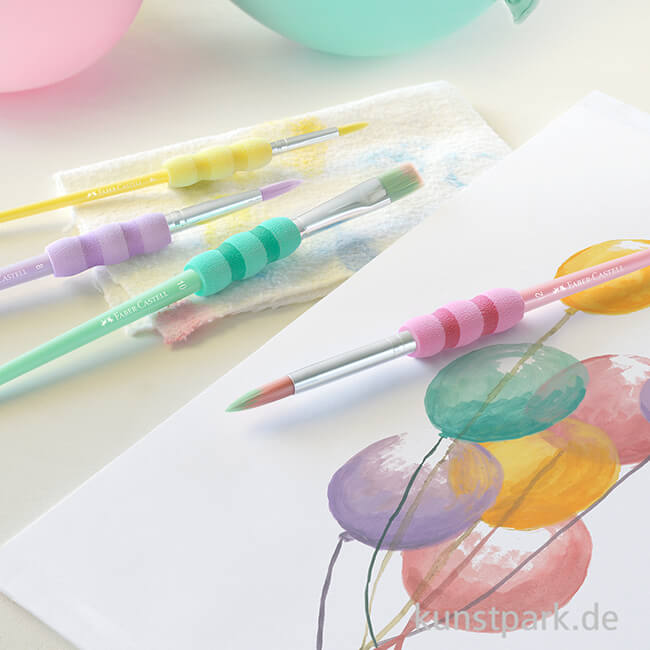 Artikelbild 3 des Artikels “Faber-Castell Pinsel Soft-Touch, Synthetik, 4er Set, Pastell “