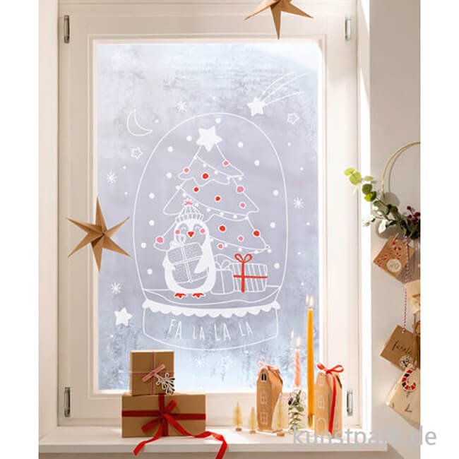 Artikelbild 3 des Artikels “Fensterbilder Vorlagen - Cosy Winter, mit Kreidemarker “