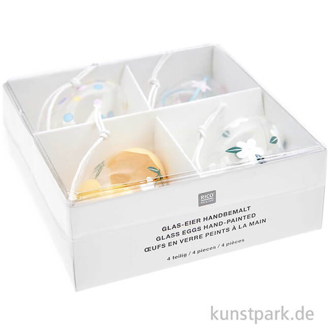 Artikelbild 3 des Artikels “Glas Eier Handbemalt, 4-teilig “