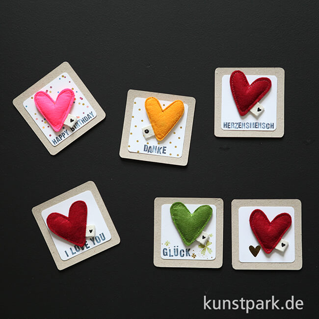Artikelbild 3 des Artikels “Good old friends - Filzherzmagnet, Herz “