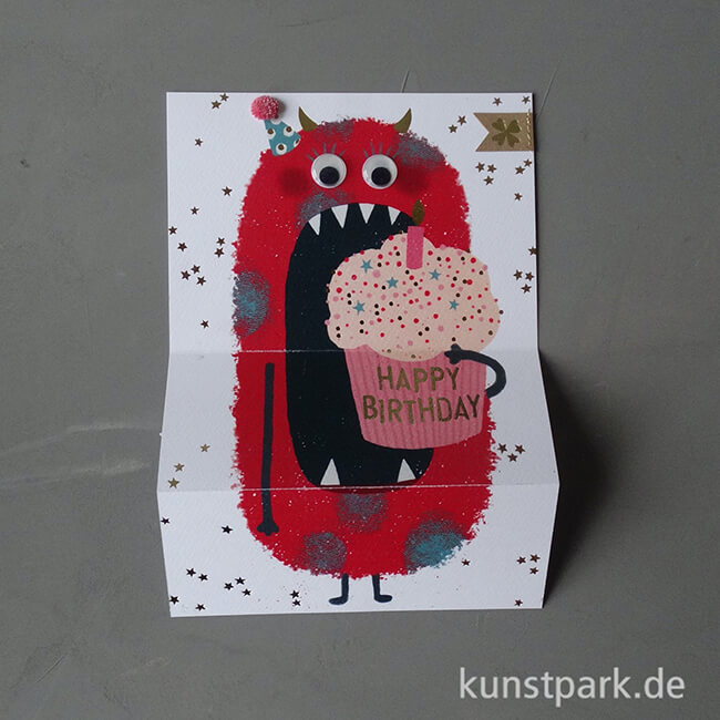 Artikelbild 3 des Artikels “Good old friends - Monsterkarte, Happy Birthday, Rotes Monster “