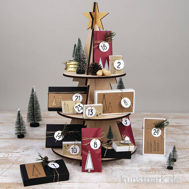 Artikelbild 3 des Artikels “Holz-Bausatz Etagere Tanne, natur, 44,5cm, 5-tlg. Set “