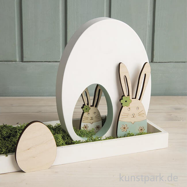 Artikelbild 3 des Artikels “Holz Deko Osterhasen, Natur, 8,7-12,4 cm, Stärke 6 mm, 4 Stück “