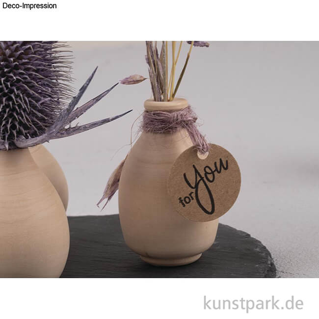 Artikelbild 3 des Artikels “Holz Deko Vase, Mini, Natur, 4,8 - 6,4 cm, 3 Stück “