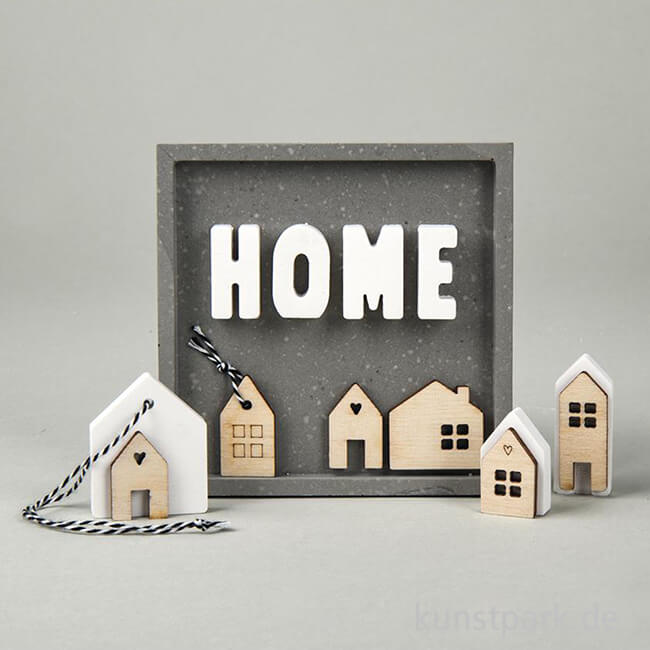 Artikelbild 3 des Artikels “Holz Streuteile Mini Haus, Natur, 2,5-3,5 cm, 24 Stück “
