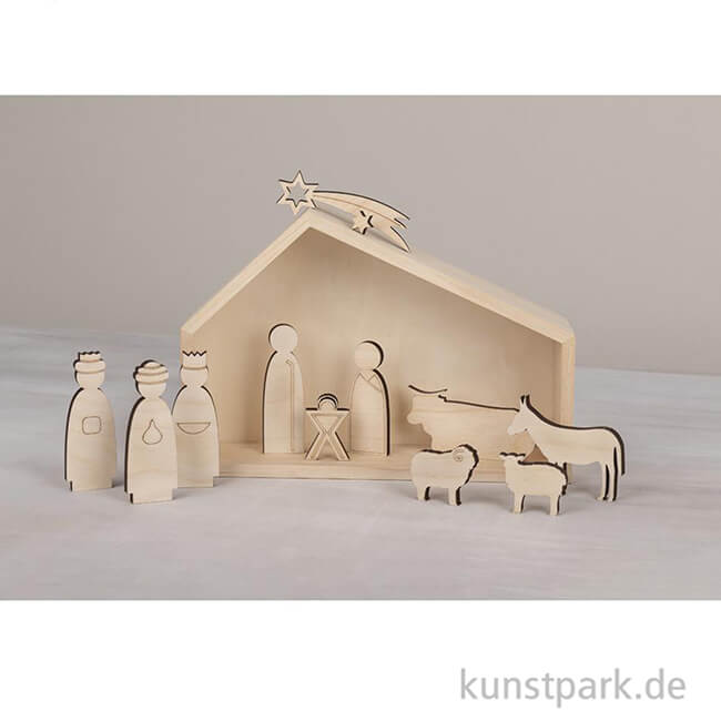 Artikelbild 3 des Artikels “Holzdeko Krippenfiguren, Natur, 1-7,5 cm, Stärke 6 mm, 12 Stück “