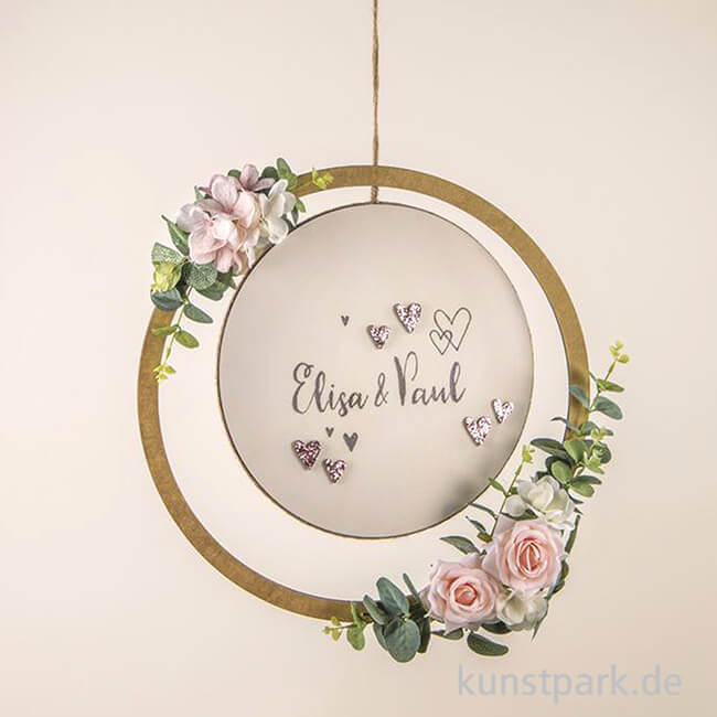 Artikelbild 3 des Artikels “Holzringe mit Holzplatte, Durchmesser 60 cm, 8-teilig “