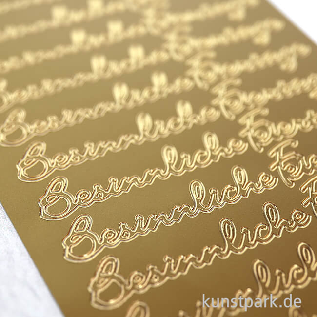 Artikelbild 3 des Artikels “Kreativ Sticker - Besinnliche Weihnachten, Gold, 10 x 23 cm “