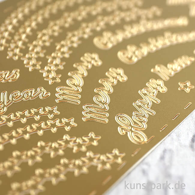 Artikelbild 3 des Artikels “Kreativ Sticker - Merry Christmas, Gold, 10 x 23 cm “