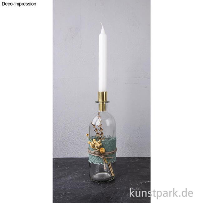 Artikelbild 3 des Artikels “Metall Flaschenkerzenhalter für Stabkerzen, Gold, 2,2/1,8x5cm, 2 Stk “