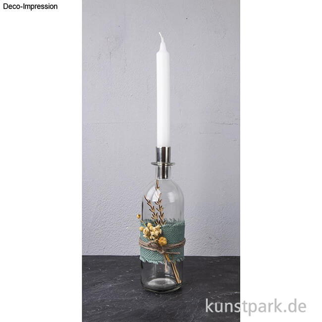 Artikelbild 3 des Artikels “Metall Flaschenkerzenhalter für Stabkerzen, Silber, 2,2/1,8x5cm, 2 Stk “