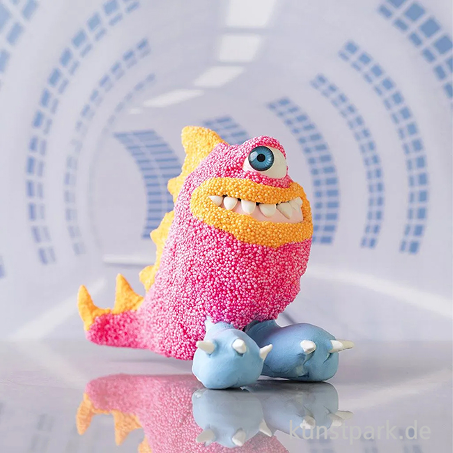 Artikelbild 3 des Artikels “Mini Bastelset - Monster Modellieren, Neonpink “