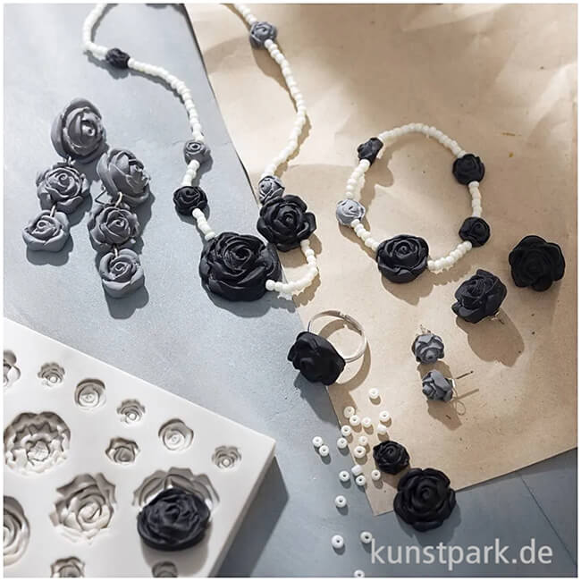 Artikelbild 3 des Artikels “Mini Bastelset Schmuck, Rosen, Schwarz, Weiß “