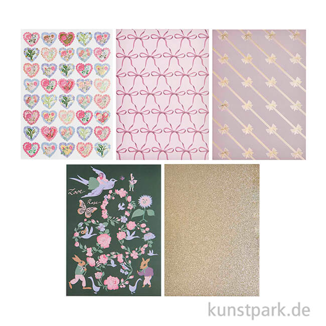Artikelbild 3 des Artikels “Motivpapier Block La Vie en Rose, 23 Blatt “