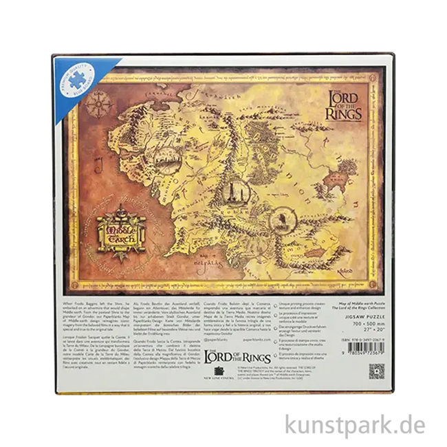 Artikelbild 3 des Artikels “PAPERBLANKS Puzzle - Herr der Ringe, Karte von Mittelerde, 1000 Teile “